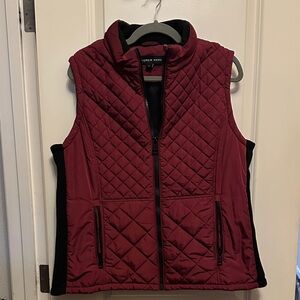 Andrew Marc Quilted Vest - Deep Red